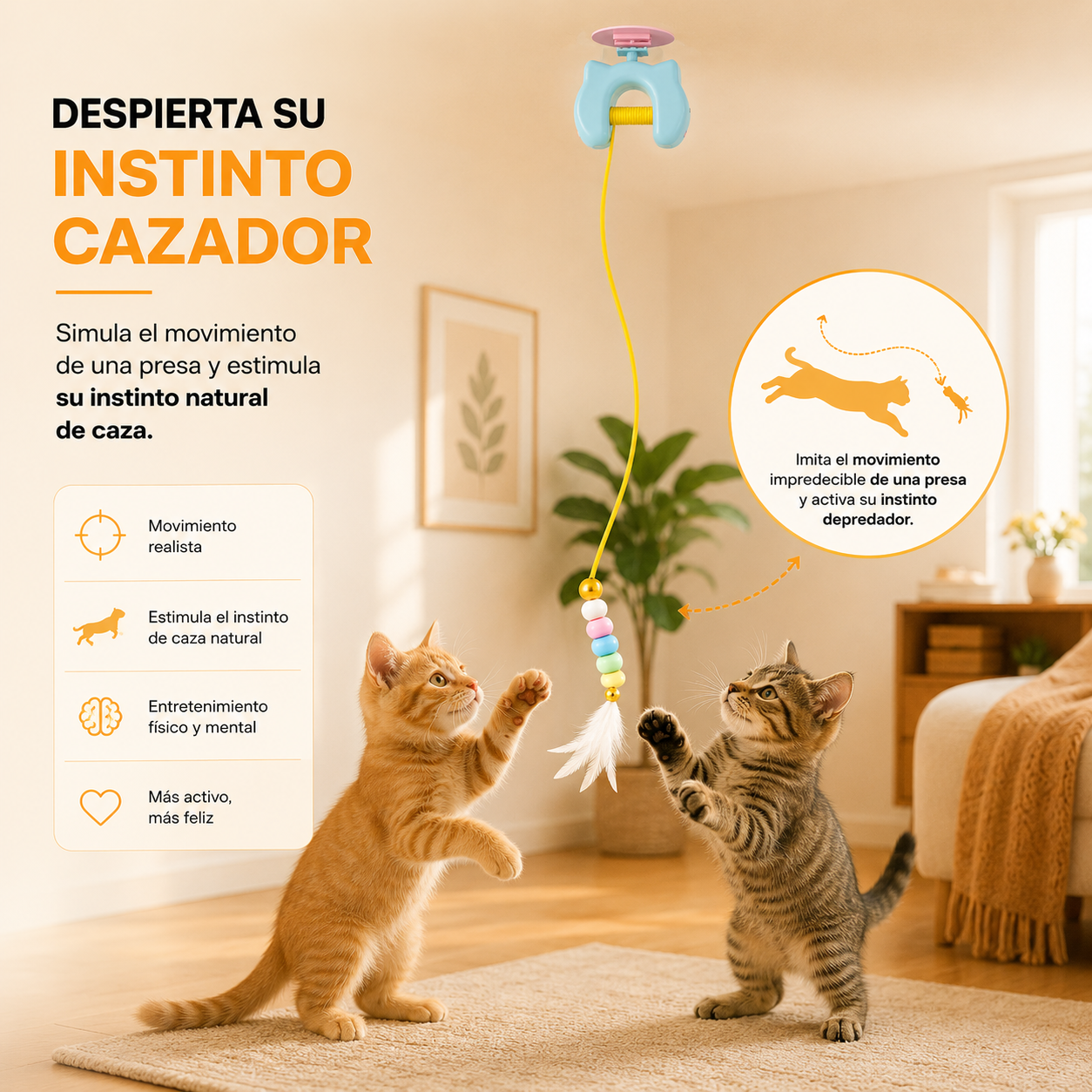 YomiPet | Yo-Yo Cazador para Gatos de Interior
